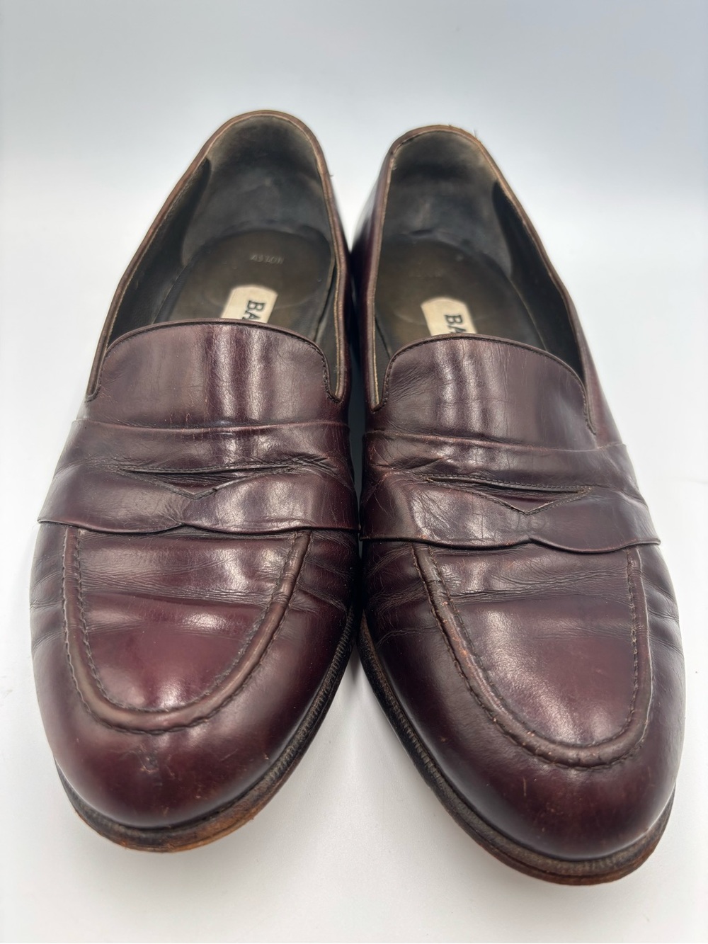 Vintage Bally of Switzerland Aston Burgundy Leather Loafer Mens Size 12
